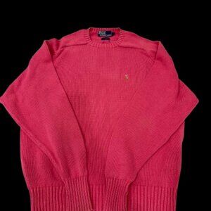 Polo Ralph Lauren Pink Knit Crewneck Sweater – Size Large